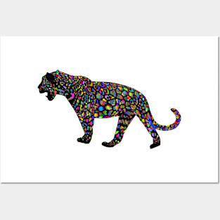 Multicoloured panther Posters and Art